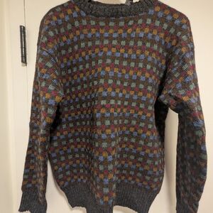 Daniel Hechter Colorful Checkered Crewneck Sweater